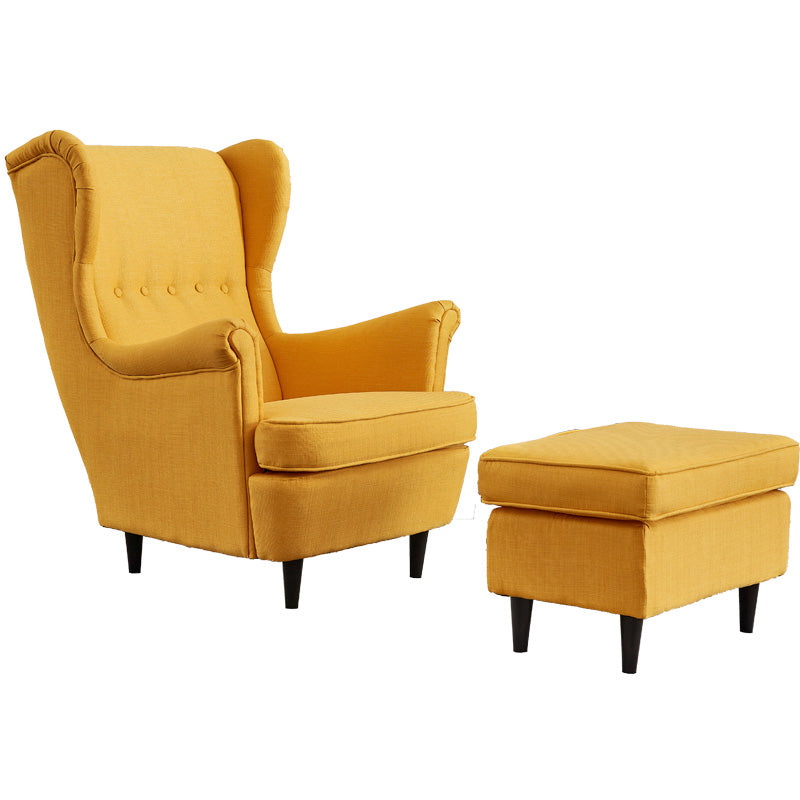 Linen Arm Chair 32.2 "L x 37.8"W x 39.8"H Solid Wood Frame Chair