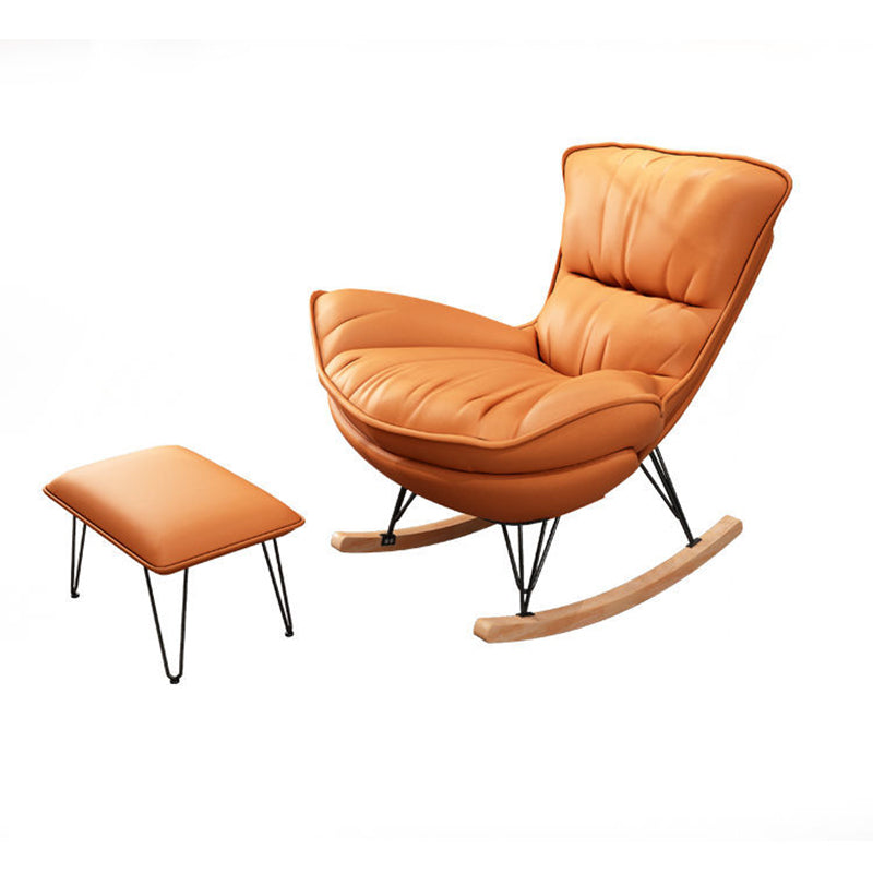 35.82" L x 39.76" W x 34.25" H Armless Lounge Chair with Ottoman for Living Room