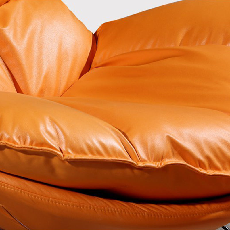 26.77" L x 37.40" W x 32.28" H Armless Upholstered Lounge Chair with Ottoman for Bedroom