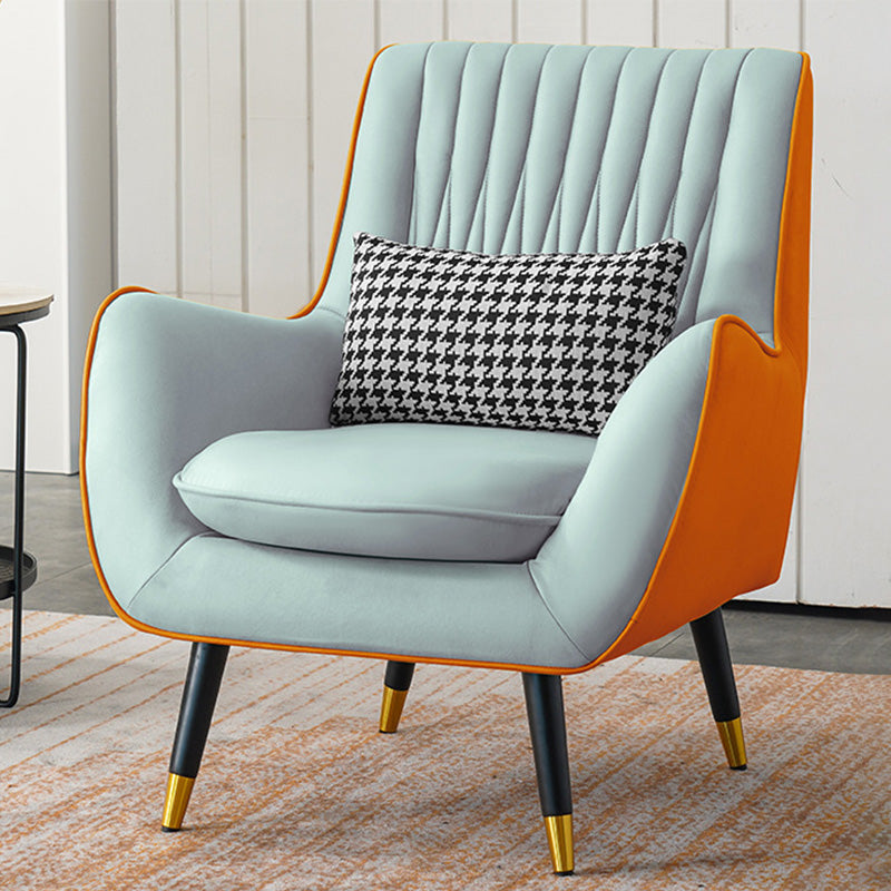 Faux Leather 31.5"W x 27.5"D x 35.4"H Armchair with Basic Four Legs for Bedroom