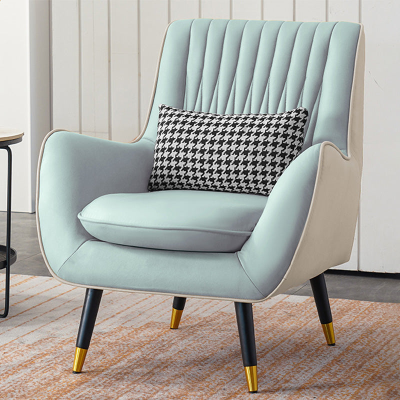 Faux Leather 31.5"W x 27.5"D x 35.4"H Armchair with Basic Four Legs for Bedroom