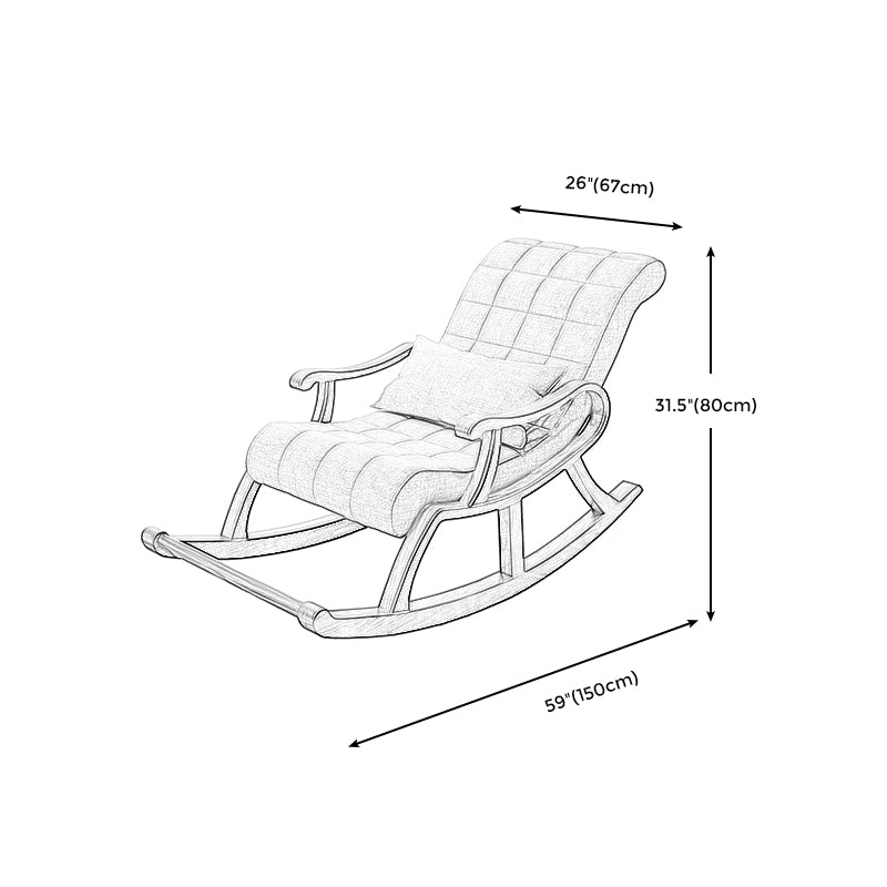 26.37" L x 59.05" W x 31.49" H Accent Chair Solid Wood Tufted Lounge Chair