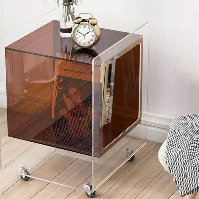 Modernism with Casters Coffee Table Acrylic 18.1'' Cocktail Table