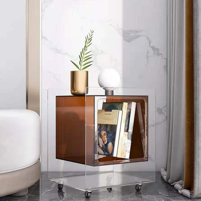 Modernism with Casters Coffee Table Acrylic 18.1'' Cocktail Table