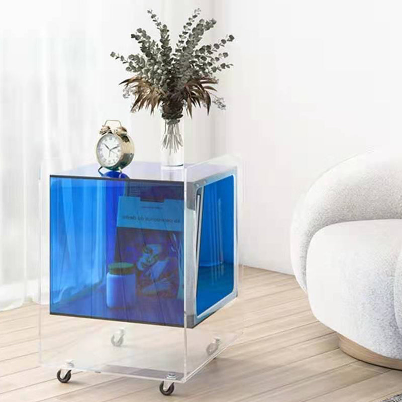 Modernism with Casters Coffee Table Acrylic 18.1'' Cocktail Table