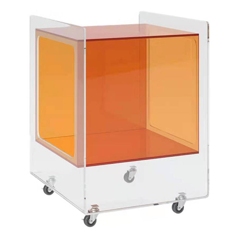Modernism with Casters Coffee Table Acrylic 18.1'' Cocktail Table