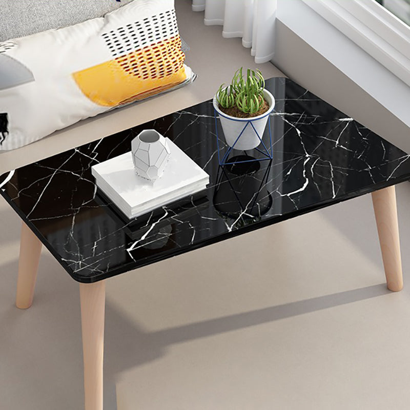Black/white/grey Round Coffee Table Made of Wood and Wood-based Panel