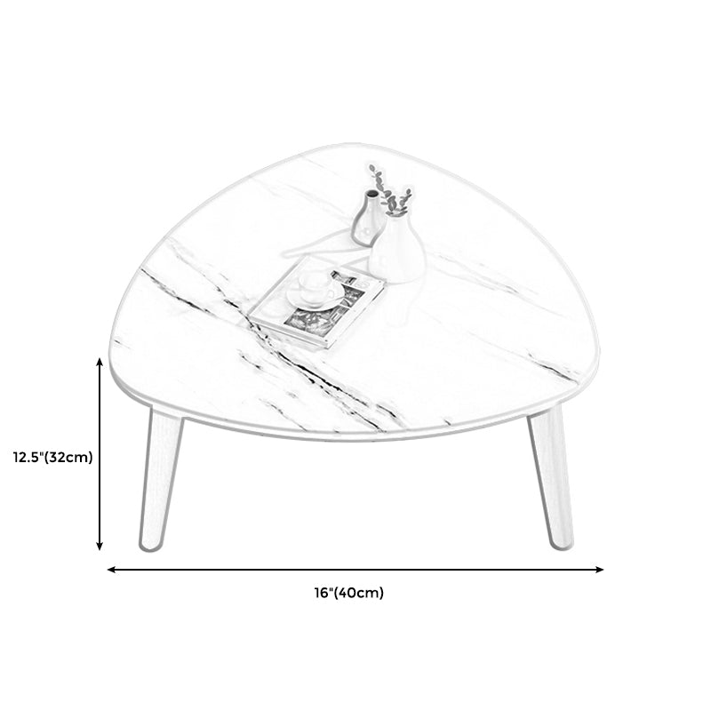 Black/white/grey Round Coffee Table Made of Wood and Wood-based Panel