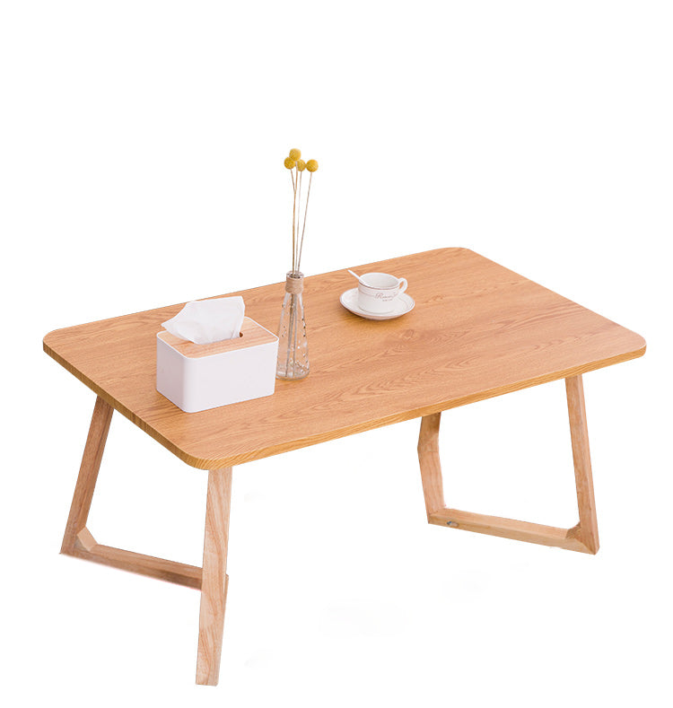 Modern Wooden Rectangular Coffee Table Cocktail Table in Natural