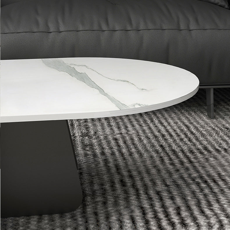 Contemporary Round Stone Pedestal Coffee Cocktail Table - 13.8''/15''/17.7'' H