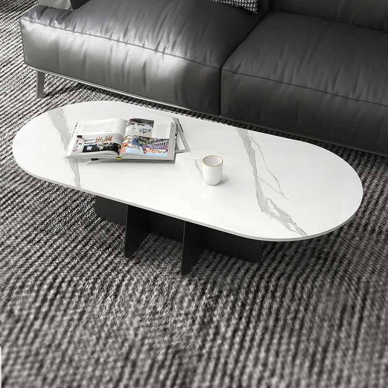 Contemporary Round Stone Pedestal Coffee Cocktail Table - 13.8''/15''/17.7'' H