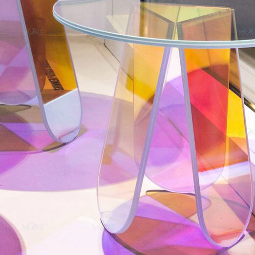 Modern Round/Elliptical Coffee Table Colored Plastic Cocktail Table