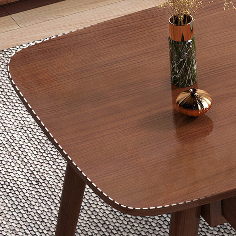 Modern 4 Legs Cocktail Table Rectangular Coffee Table with Drawers