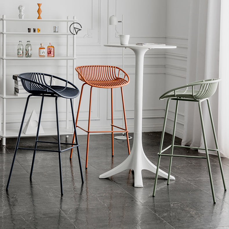 Modern Style Bar Stool Metal Counter Bar Stool with Metal Legs for Home