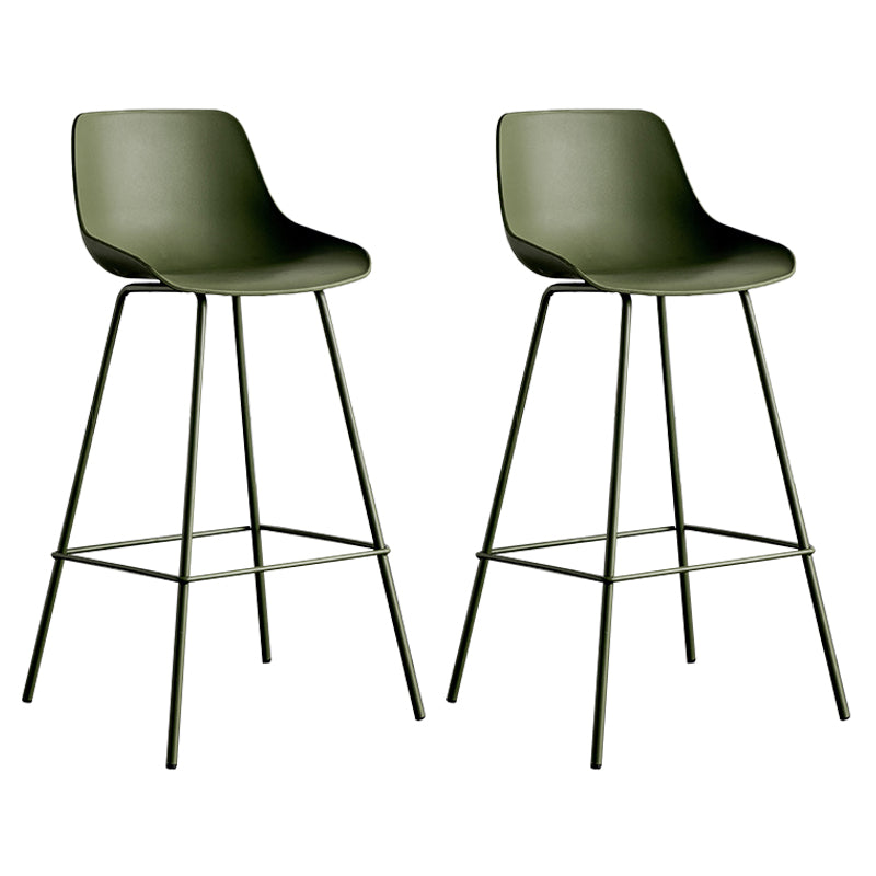 Modern Style Bar-stool Plastic Counter Bar Stool with Metal Legs