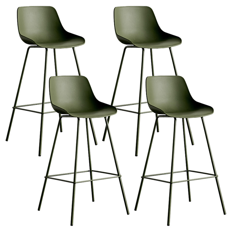 Modern Style Bar-stool Plastic Counter Bar Stool with Metal Legs