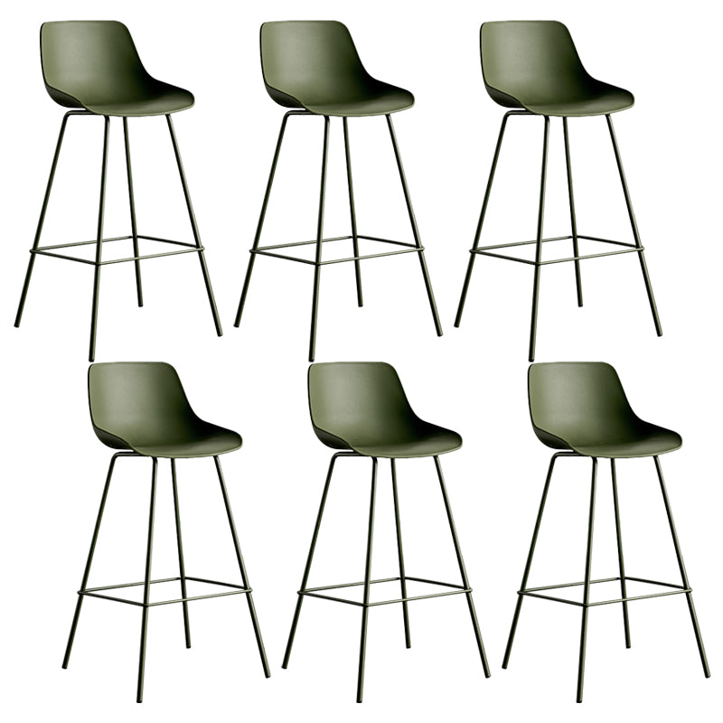 Modern Style Bar-stool Plastic Counter Bar Stool with Metal Legs