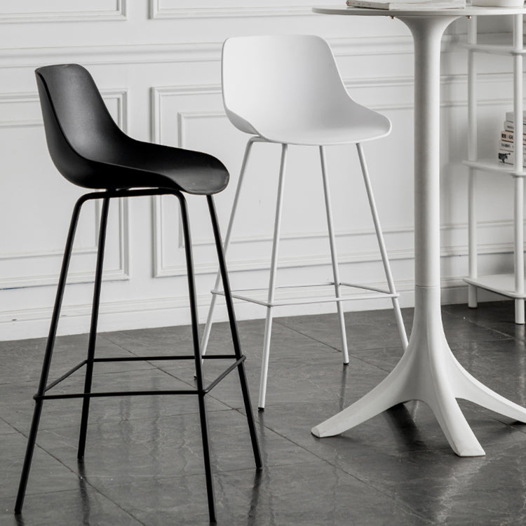 Modern Style Bar-stool Plastic Counter Bar Stool with Metal Legs