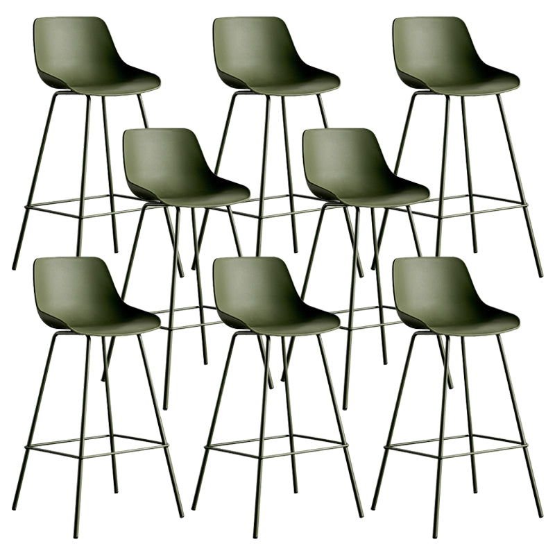 Modern Style Bar-stool Plastic Counter Bar Stool with Metal Legs