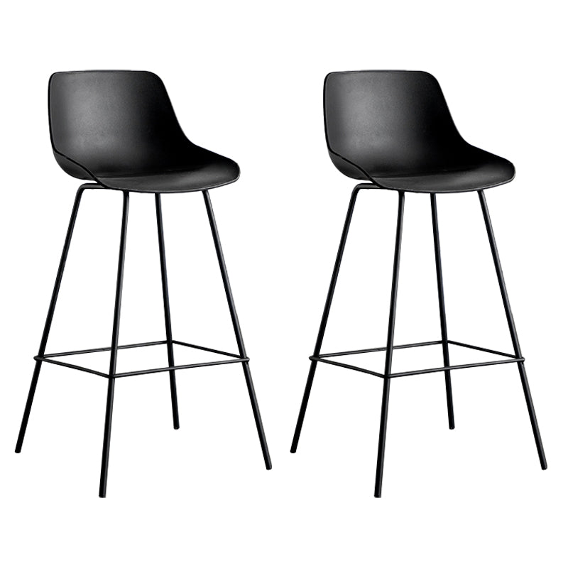 Modern Style Bar-stool Plastic Counter Bar Stool with Metal Legs