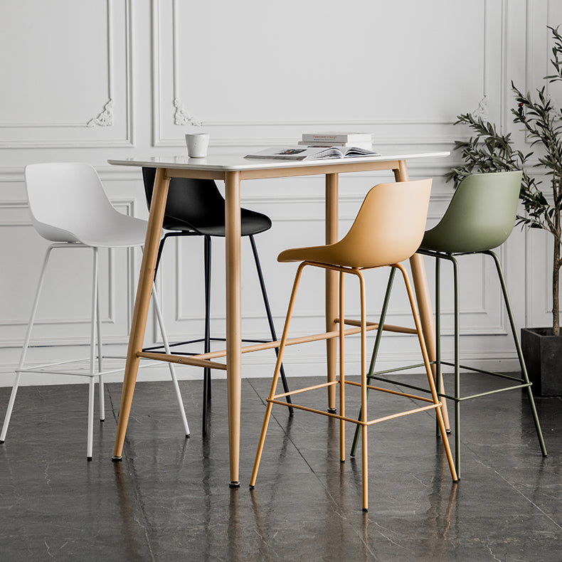 Modern Style Bar-stool Plastic Counter Bar Stool with Metal Legs