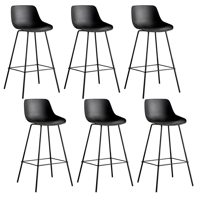 Modern Style Bar-stool Plastic Counter Bar Stool with Metal Legs