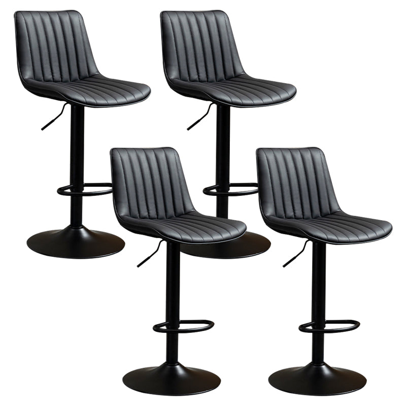 Contemporary Style Bar-stool Adjustable Counter Bar Stool with Metal Legs for Home