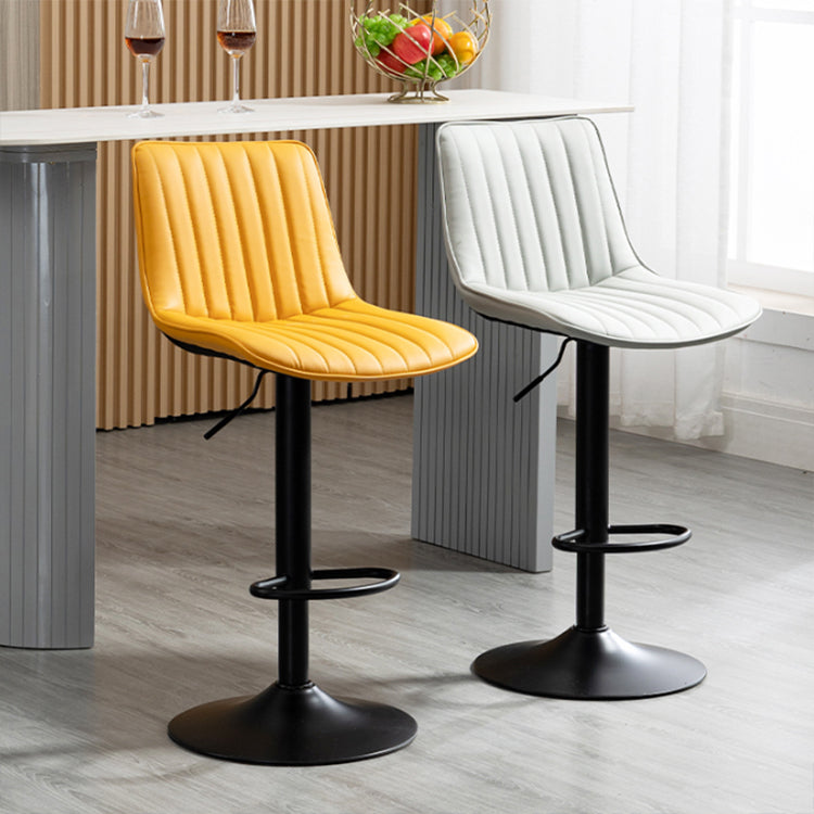 Contemporary Style Bar-stool Adjustable Counter Bar Stool with Metal Legs for Home