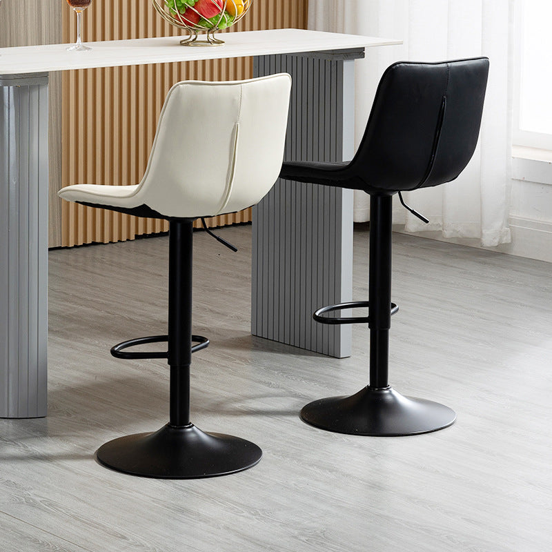 Contemporary Style Bar-stool Adjustable Counter Bar Stool with Metal Legs for Home