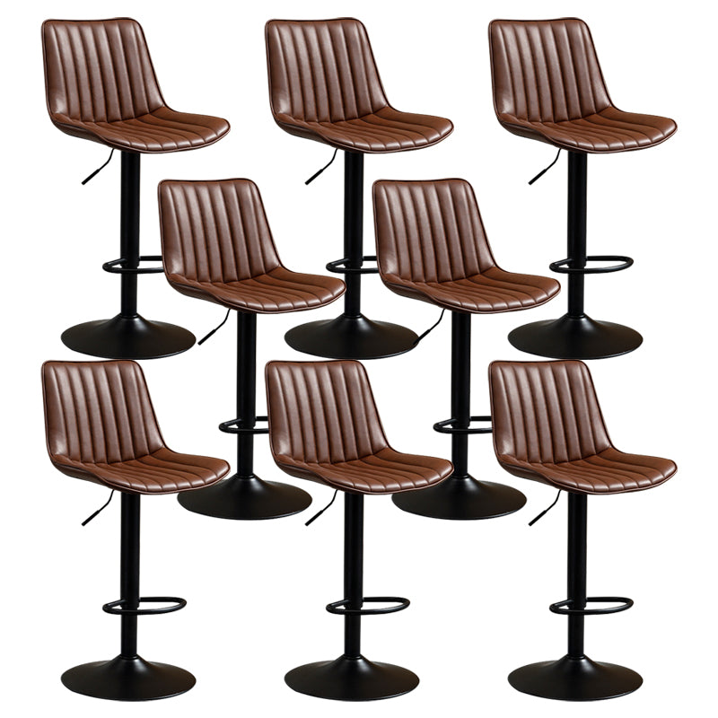 Contemporary Style Bar-stool Adjustable Counter Bar Stool with Metal Legs for Home