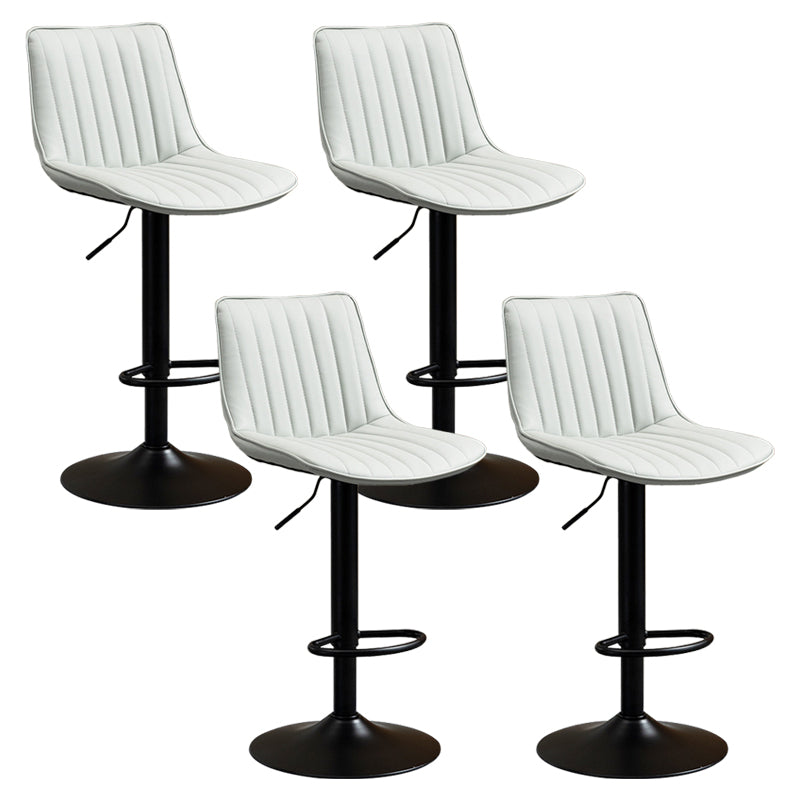 Contemporary Style Bar-stool Adjustable Counter Bar Stool with Metal Legs for Home