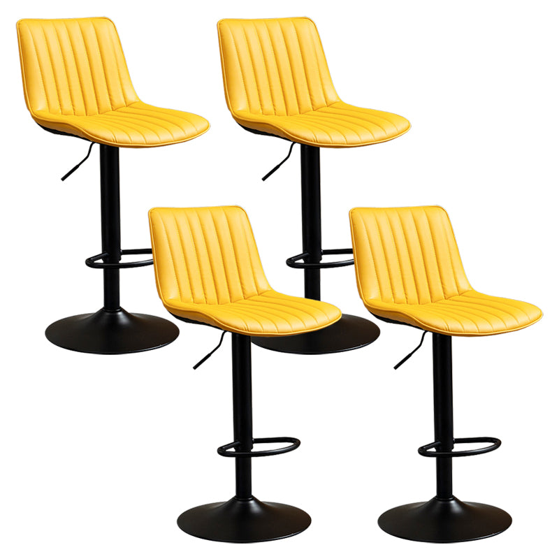 Contemporary Style Bar-stool Adjustable Counter Bar Stool with Metal Legs for Home