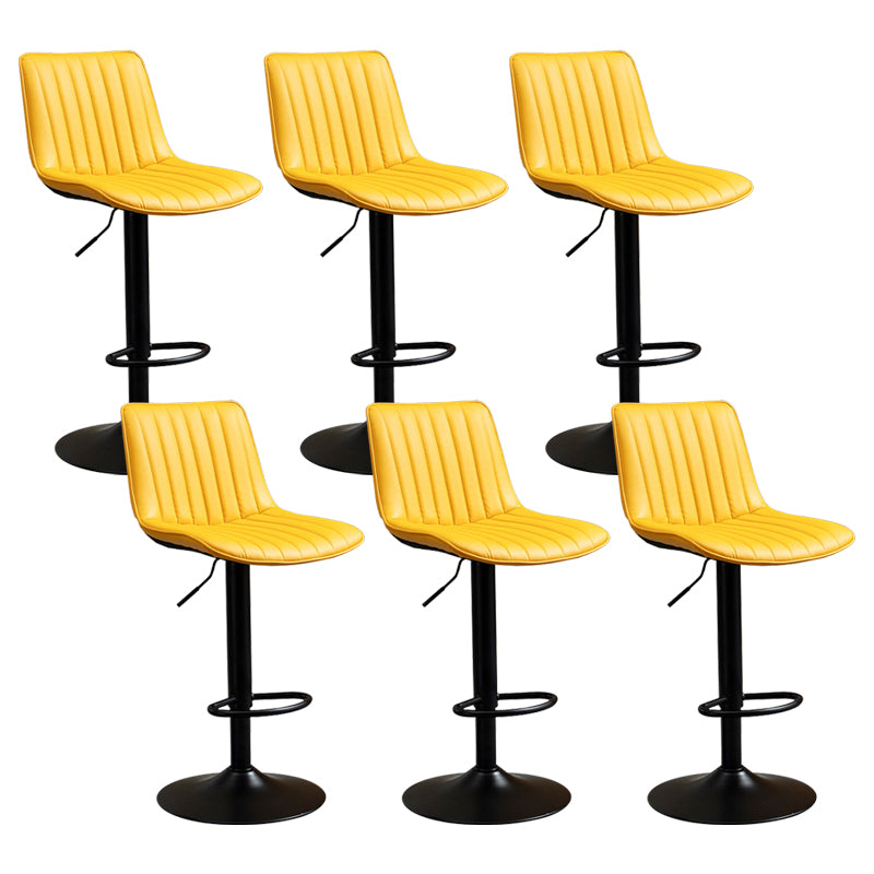 Contemporary Style Bar-stool Adjustable Counter Bar Stool with Metal Legs for Home