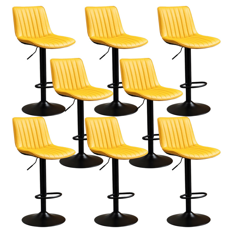 Contemporary Style Bar-stool Adjustable Counter Bar Stool with Metal Legs for Home