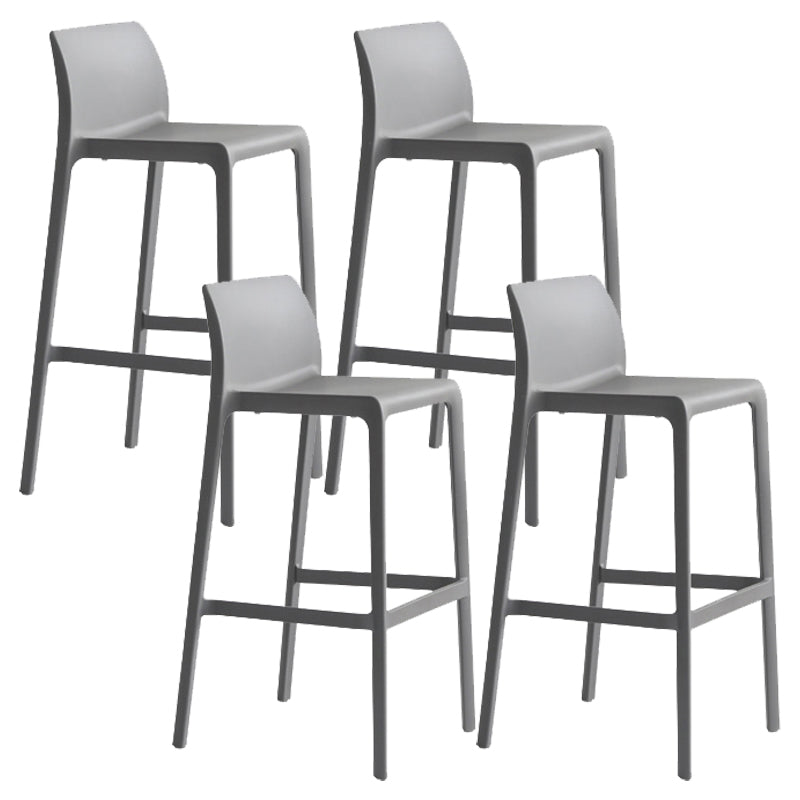 Contemporary Stackable Bar-stool Plastic Counter Bar Stool with Plastic Legs for Home