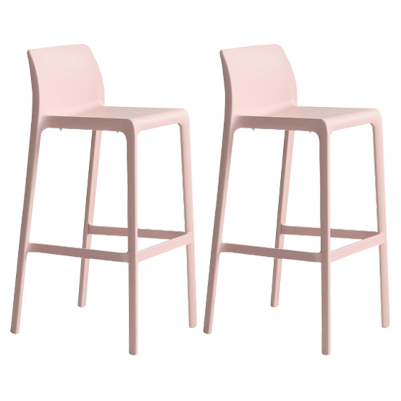 Contemporary Stackable Bar-stool Plastic Counter Bar Stool with Plastic Legs for Home