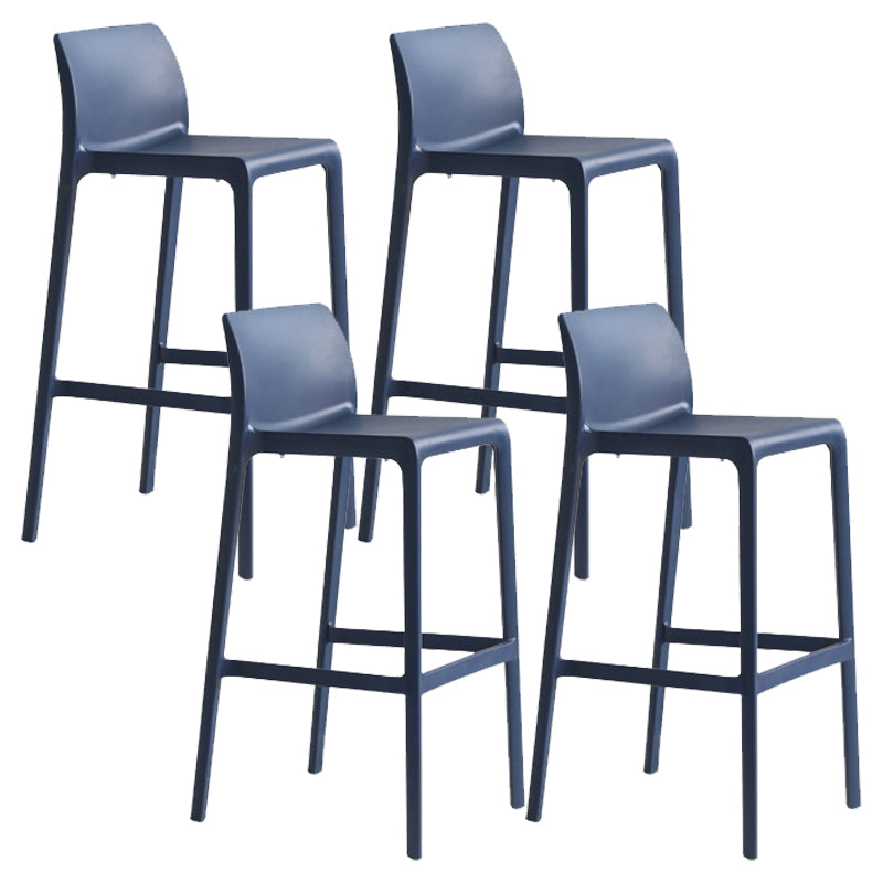 Contemporary Stackable Bar-stool Plastic Counter Bar Stool with Plastic Legs for Home