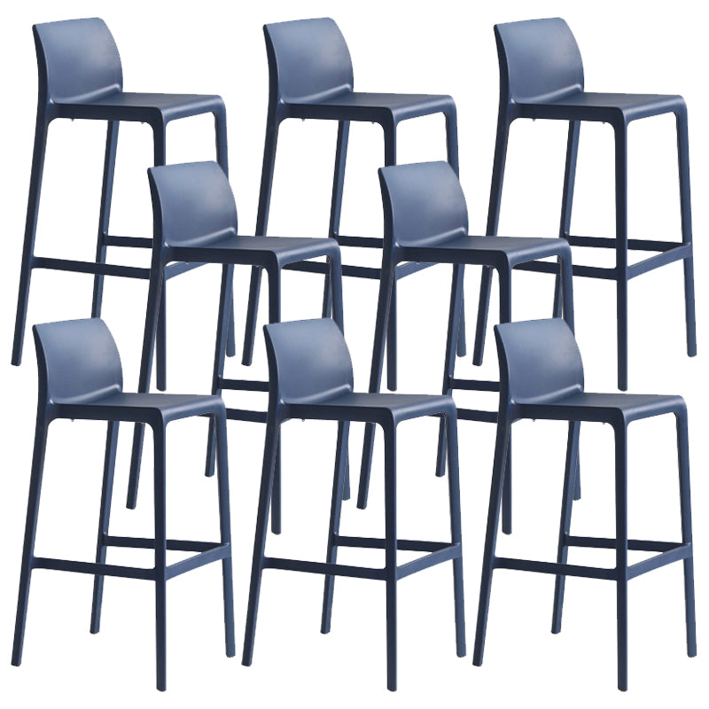 Contemporary Stackable Bar-stool Plastic Counter Bar Stool with Plastic Legs for Home