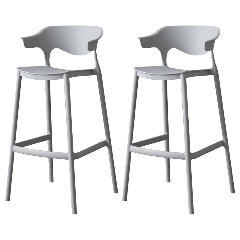 Nordic Stackable Bar-stool Plastic Counter Bar Stool with Plastic Legs for Home