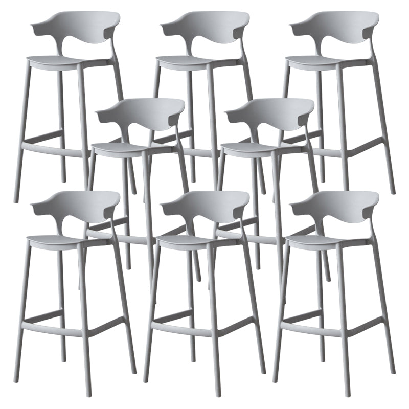 Nordic Stackable Bar-stool Plastic Counter Bar Stool with Plastic Legs for Home