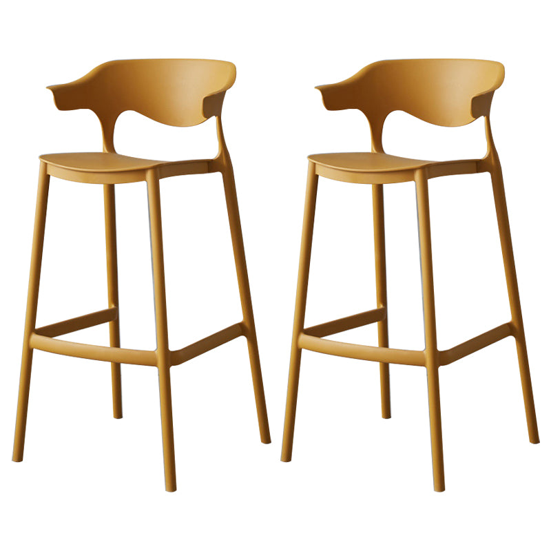 Nordic Stackable Bar-stool Plastic Counter Bar Stool with Plastic Legs for Home
