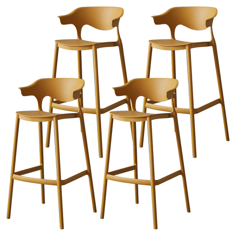 Nordic Stackable Bar-stool Plastic Counter Bar Stool with Plastic Legs for Home
