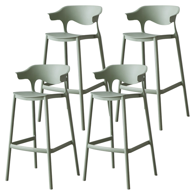 Nordic Stackable Bar-stool Plastic Counter Bar Stool with Plastic Legs for Home