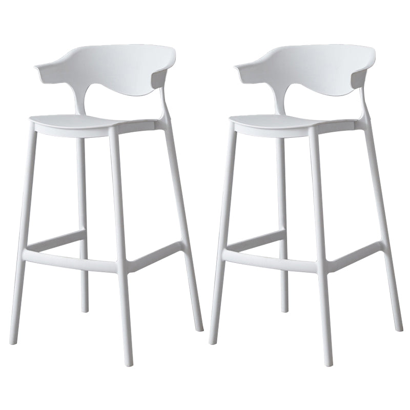 Nordic Stackable Bar-stool Plastic Counter Bar Stool with Plastic Legs for Home