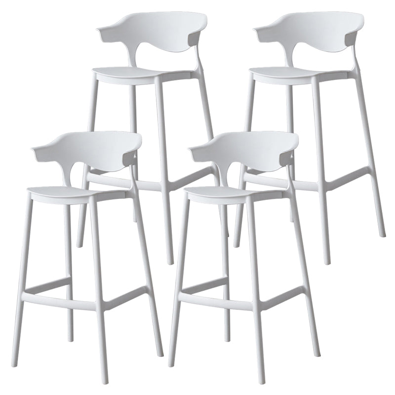 Nordic Stackable Bar-stool Plastic Counter Bar Stool with Plastic Legs for Home