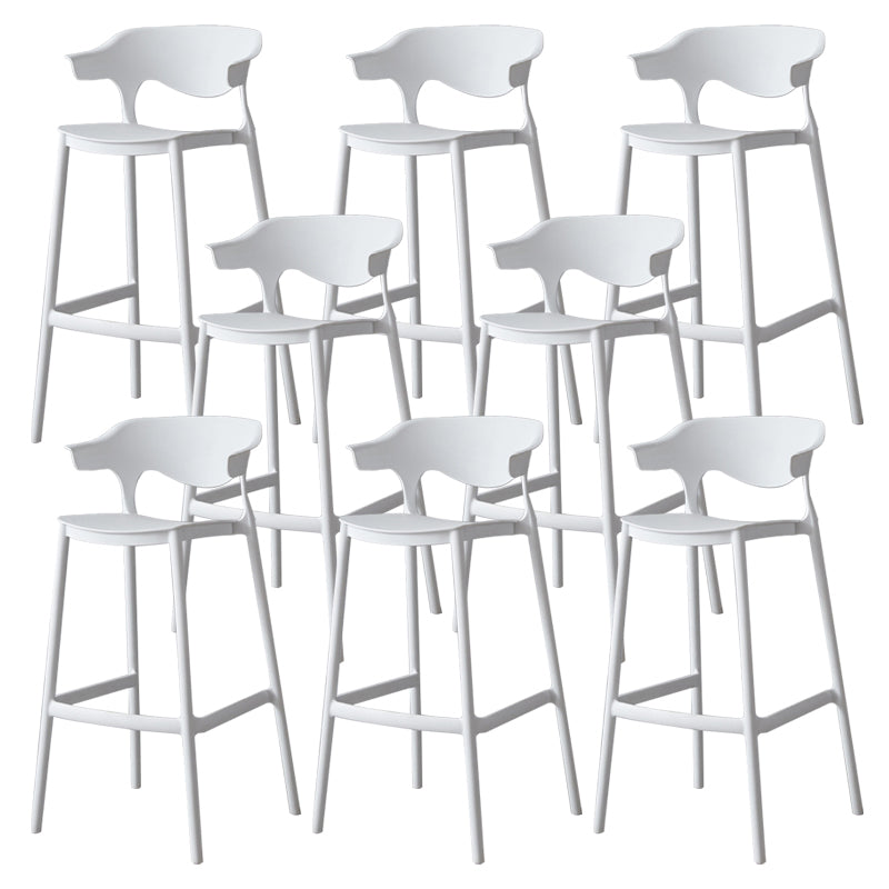 Nordic Stackable Bar-stool Plastic Counter Bar Stool with Plastic Legs for Home