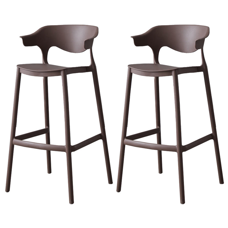 Nordic Stackable Bar-stool Plastic Counter Bar Stool with Plastic Legs for Home