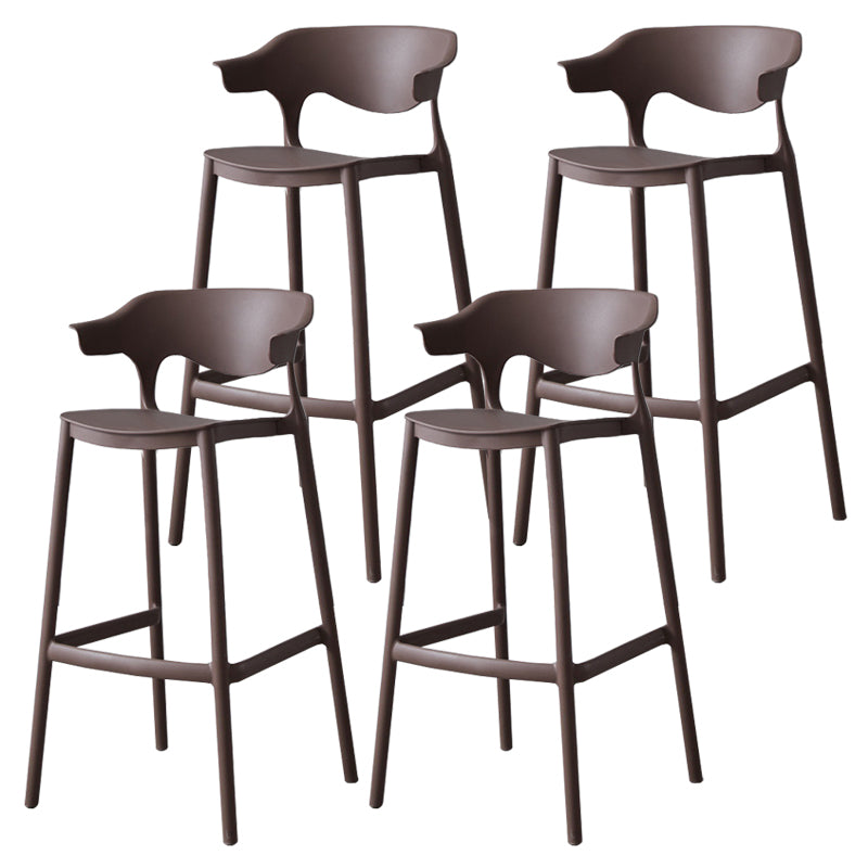 Nordic Stackable Bar-stool Plastic Counter Bar Stool with Plastic Legs for Home