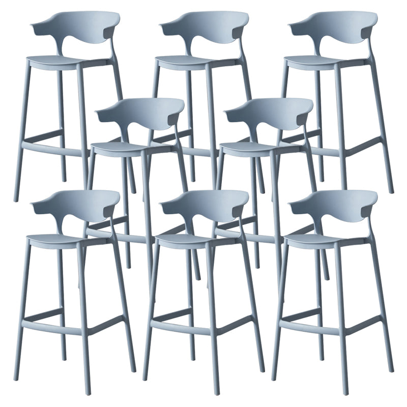Nordic Stackable Bar-stool Plastic Counter Bar Stool with Plastic Legs for Home