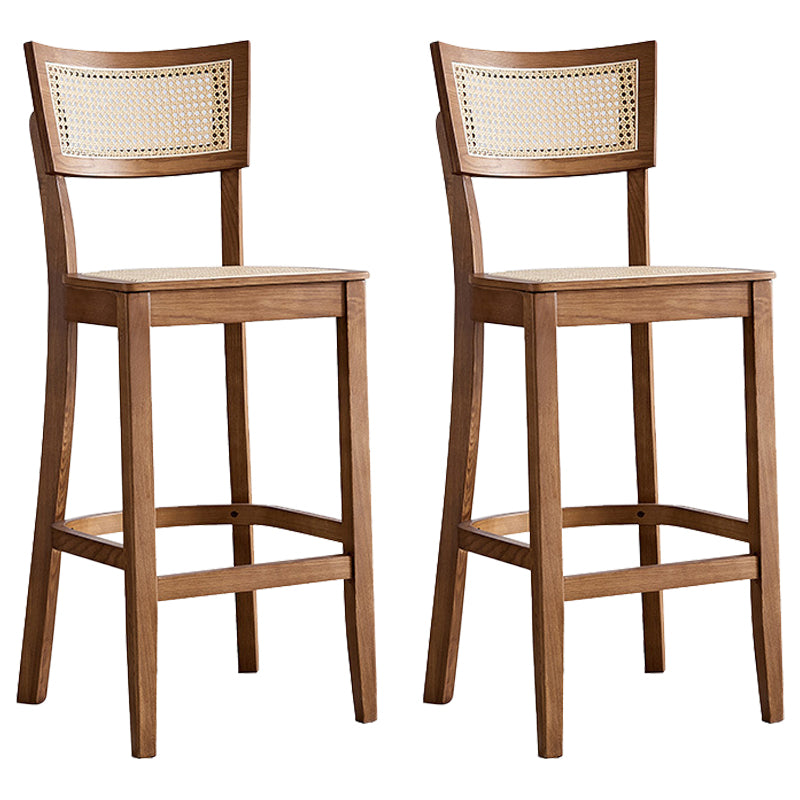Contemporary Bar-stool Wooden Counter Bar Stool with Wood Legs for Kitchen